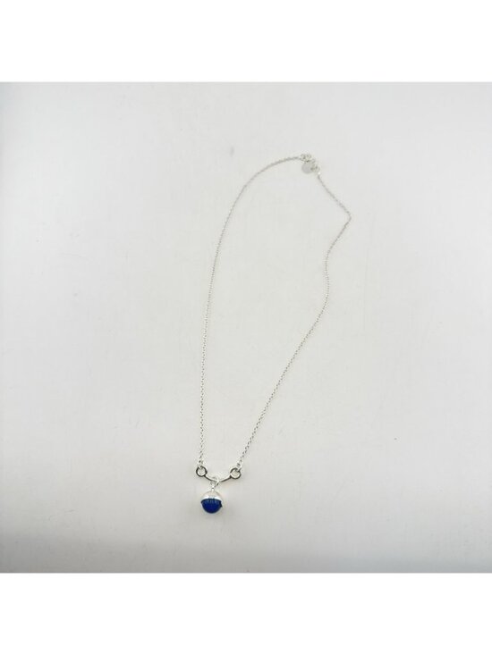 Antique modernist  Michael Graves Necklace Sterling Silver Blue Modernist Orb Minimal Artsy 925